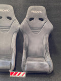 PAIR - Recaro RS-G Alcantara + Red Stitch